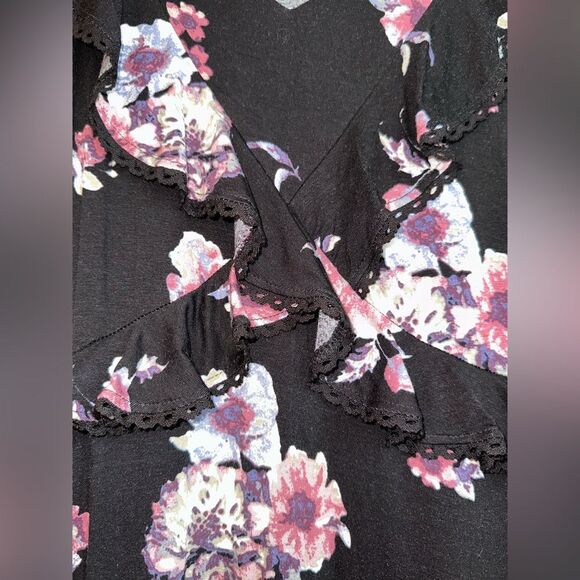 American Rag Floral Dress, Flutter Sleeves with Ruffles, A-Line, Women’s Size XS - Picture 5 of 7